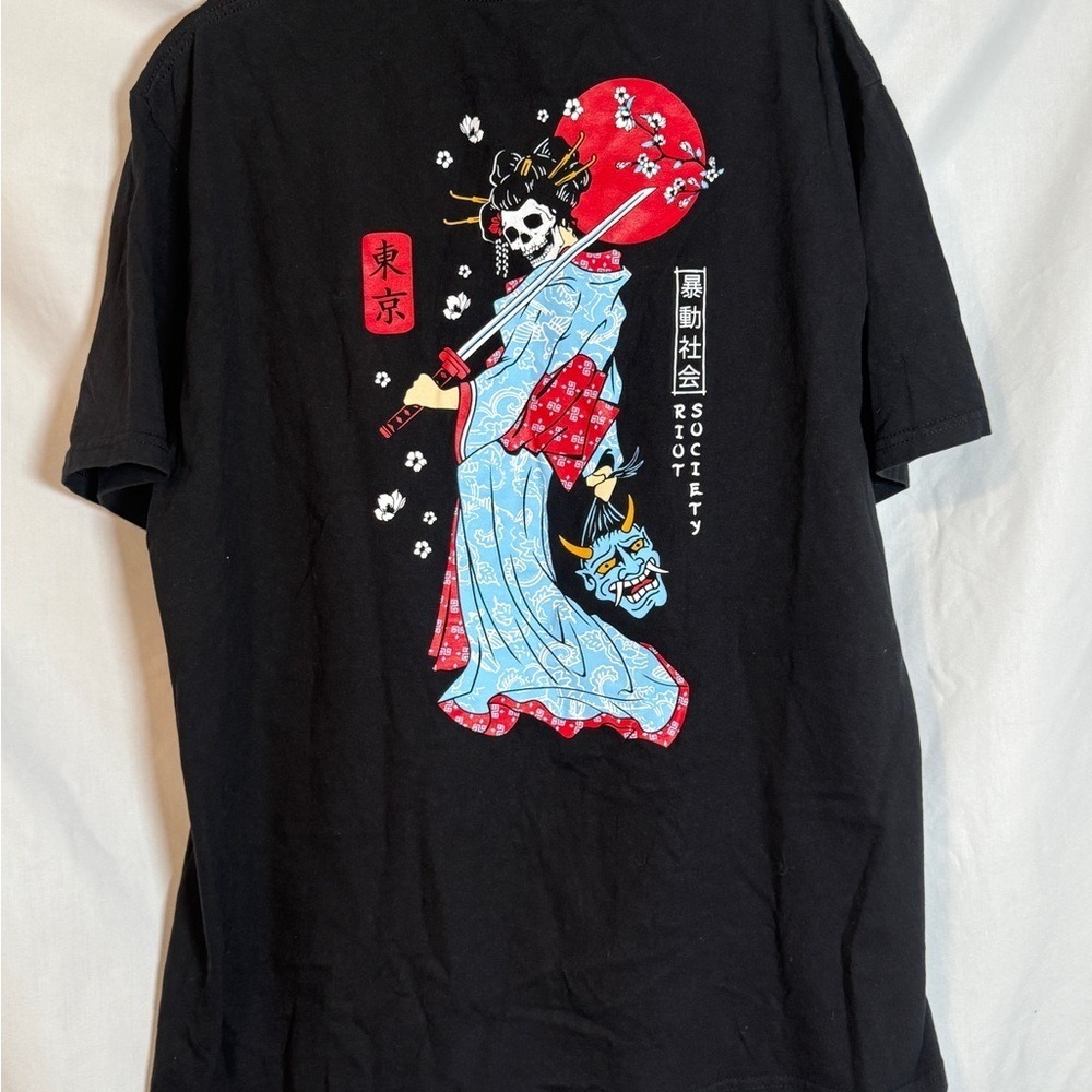 Riot Society Samurai Skeleton Graphic Tee Men’s XL - Picture 5 of 6